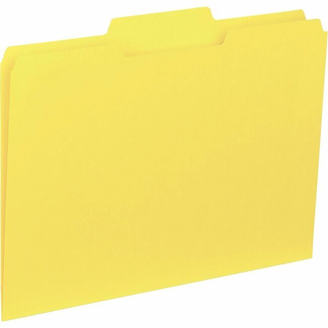Business Source Folder Interior Letter 1/3 Yellow BSN43559