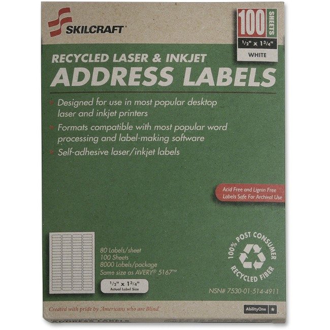 Varies / verify SKU SKU-LEVEL VERIFICATION REQUIRED Labels Adrs Lsr/Ink .5X1.75 NSN5144911