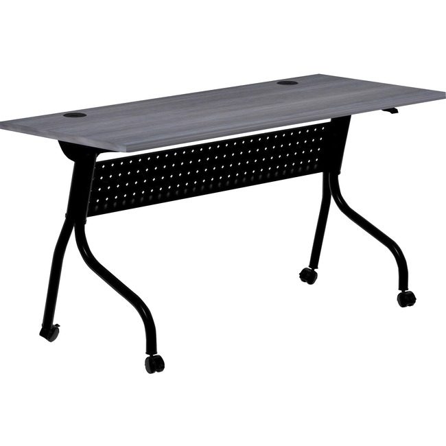Lorell Table Trn Flip 60X24 Bk/Wc LLR59487