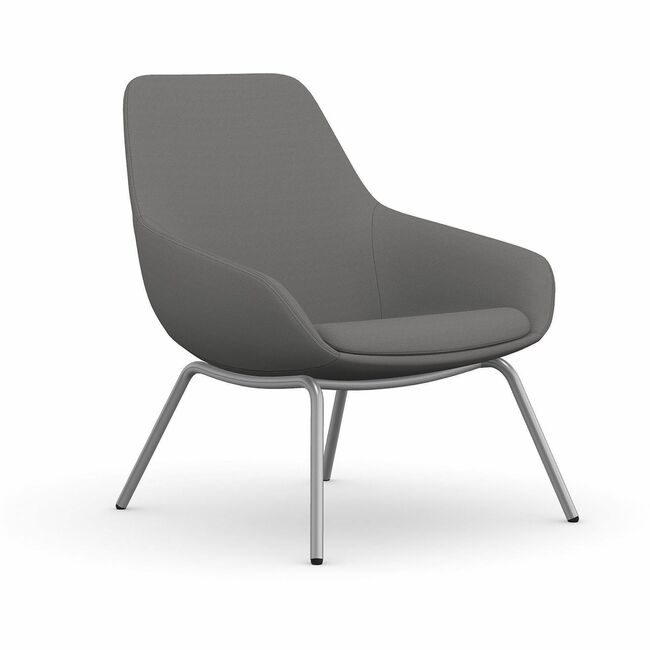 9to5 Seating Chair Lounge W/ Silver Legs NTF9101LGSFCD