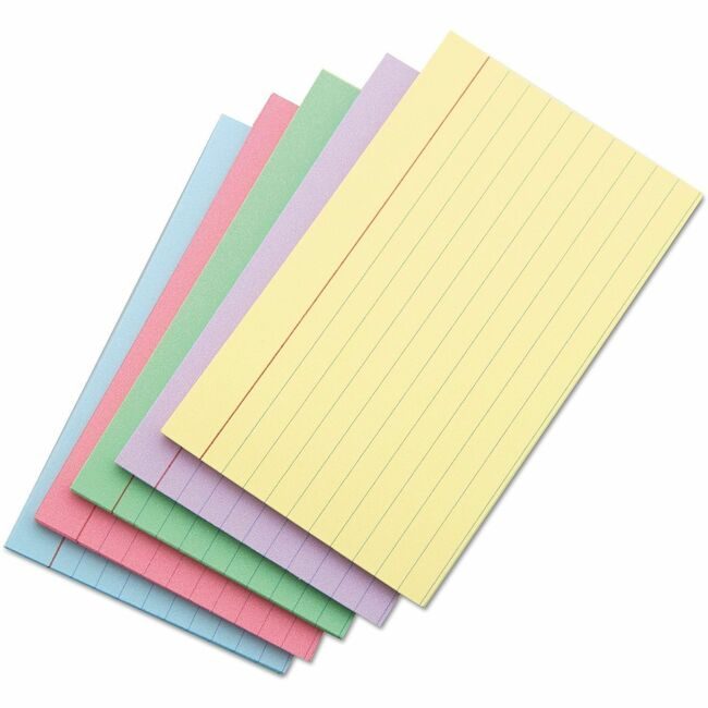 Universal Office Products Index Cards 4X6 Ruled Assorted UNV47236