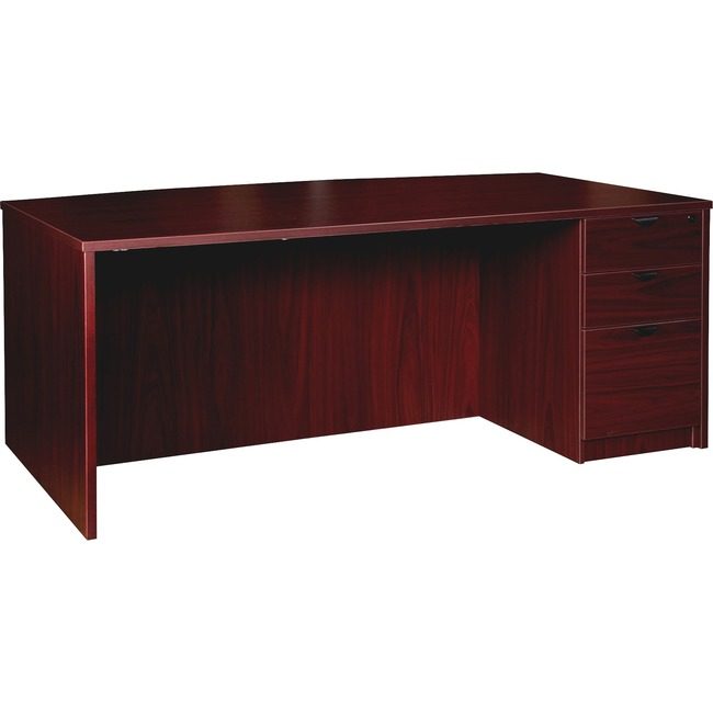 Lorell Desk Rt Sglped Bow 42X72 My LLRPD4272RSPMY