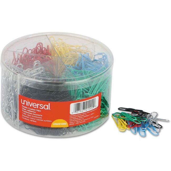 Universal Office Products Clip Paper #1 1000/PK Assorted UNV21000