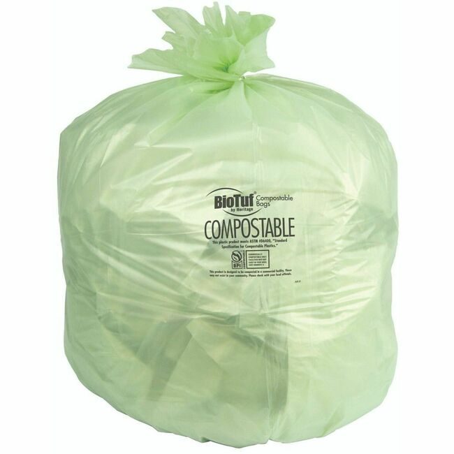 Heritage Bag / Novolex Liner Bio 33X39 0.9MIL Green HERY6639TER01
