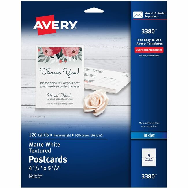 Avery Products Corporation Cards Post Textured Hw AVE03380