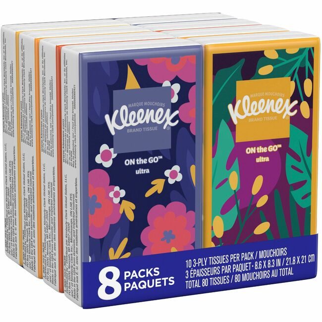 Kimberly-Clark Professional Kleenex / Scott / WypAll / Kimtech Tissue Facial Go Pks 8 Pack KCC46651