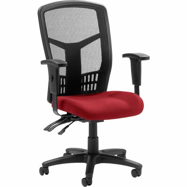 Lorell Chair Exec Msh Real Red LLR86200-02
