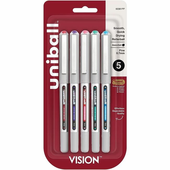 Mitsubishi Pencil Co. / uni-ball Pen Ub Vision 0.7MM Assorted 5 Pack UBC60381PP