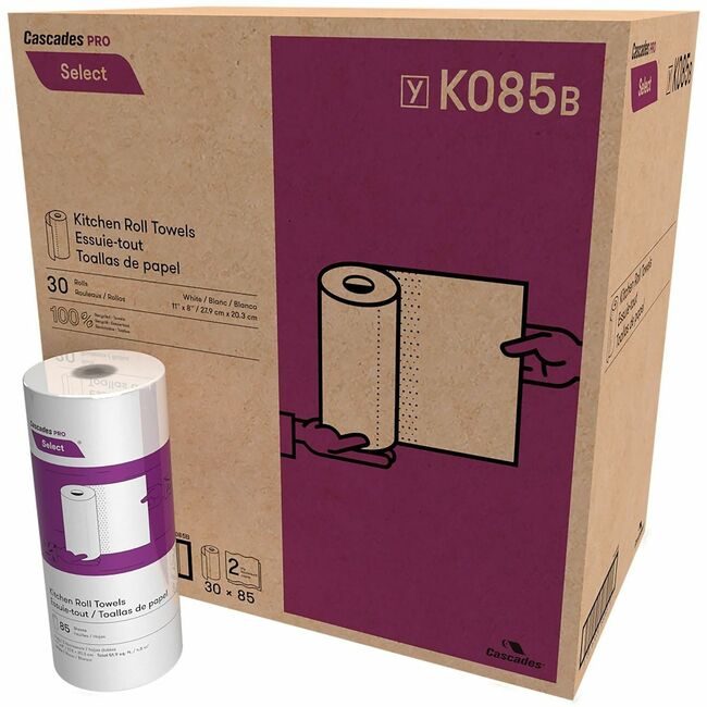 Cascades Kitchen Roll Towel 2 Ply White CSDK085