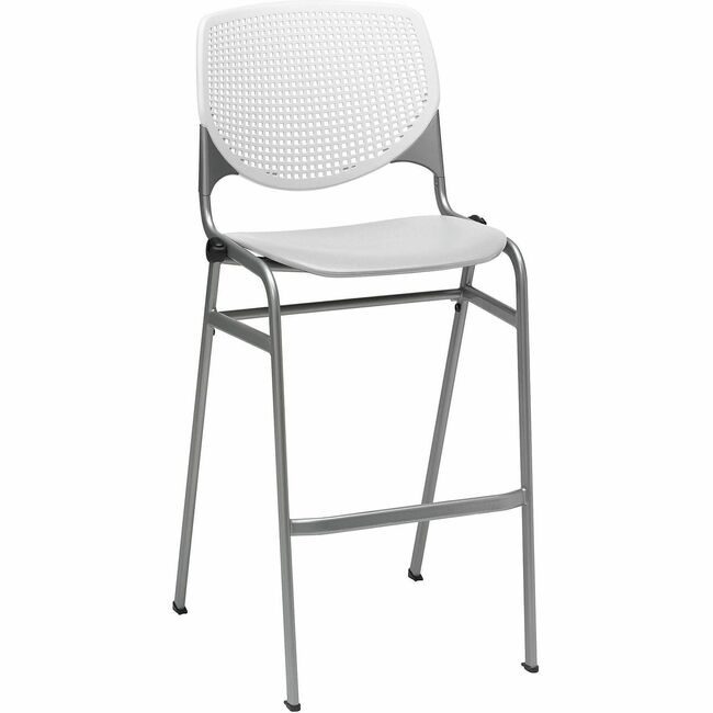 KFI Seating Barstool Stck White Ltgry KFIBR230BKB8S13