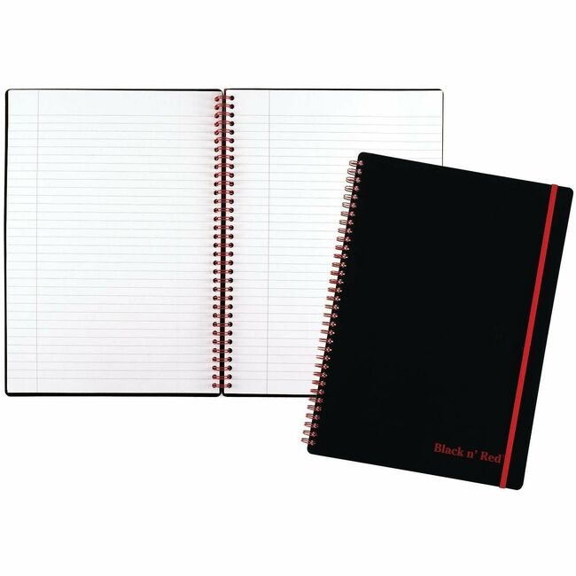 John Dickinson / JD notebooks Notebook Wirebnd 12X8 Bk/Rd JDKE67008