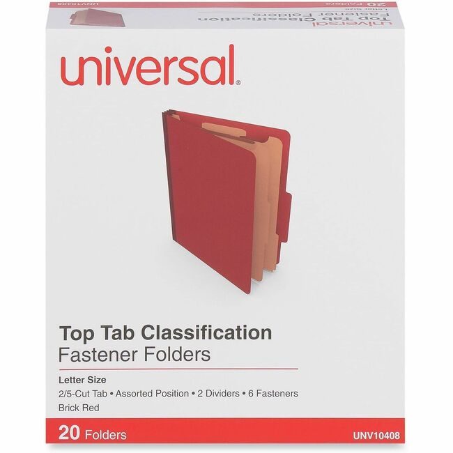 Universal Office Products Folder Class Letter 20 Bcrd UNV10408