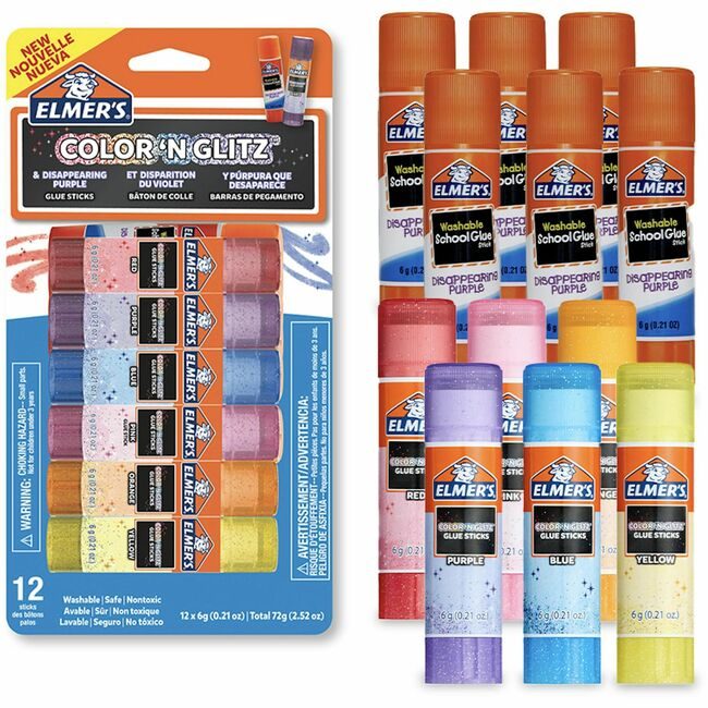 Newell Brands Elmer's / X-Acto Glue Stick Glitter 12 Count 6G EPI2197116