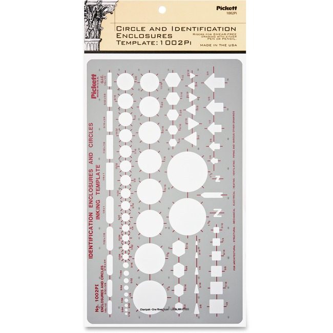 Chartpak Template Circle&Id Clear CHA1002PI