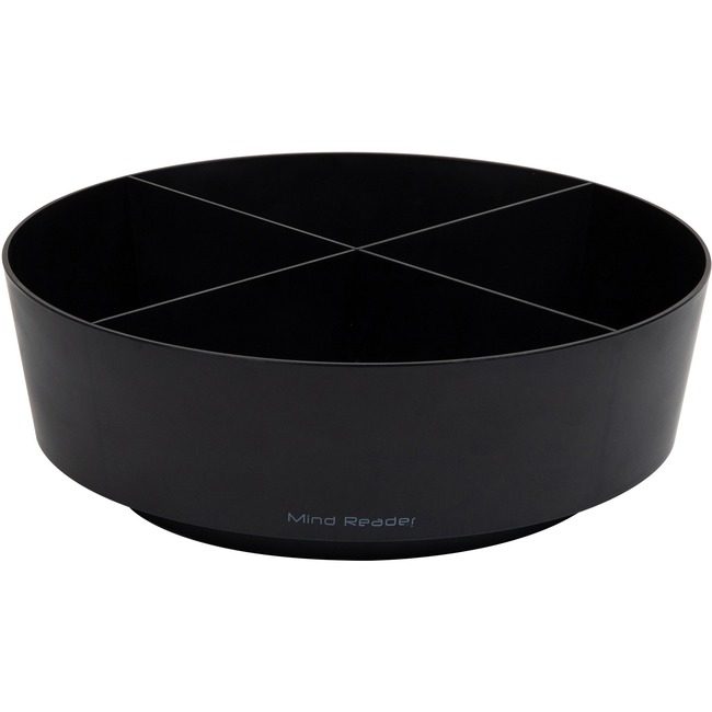 Mind Reader Products Carousel 4COMPARTMENT Black EMSLAZSNACK