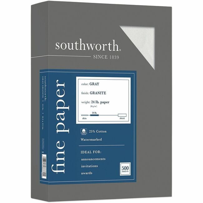 Southworth Paper Granit 24#500SH Gray SOU914C