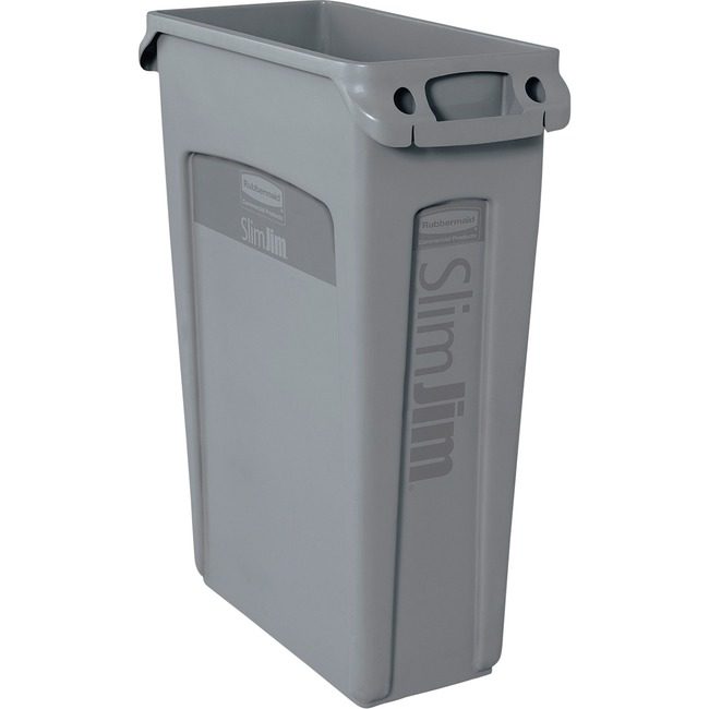 Rubbermaid Commercial Products Wastecan Vntd Slimjim 23G RCP354060GYCT