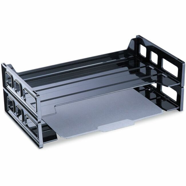 Business Source Tray Desktp LEGAL 2/PK Black BSN08101