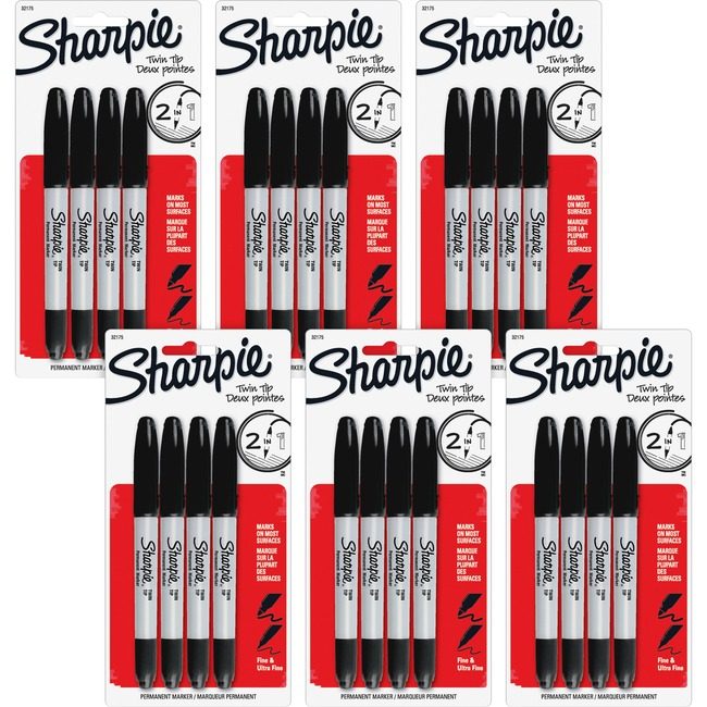 Sharpie / Expo / Prismacolor / Sanford Newell Brands / Sanford Sharpie / Expo / Prismacolor / Marker Twin Black 4 Pack SAN32175PPBG