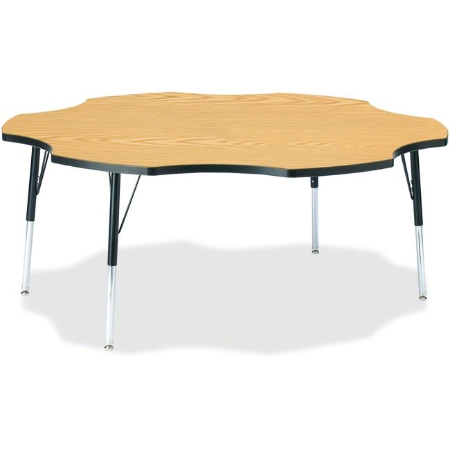 Jonti-Craft, Inc. Table Six Leaf 60" Oak/Bk JNT6458JCA210