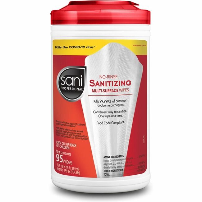 PDI Healthcare Wipe Sanitz No-Rnse Msrf 95 PDIP56784CT