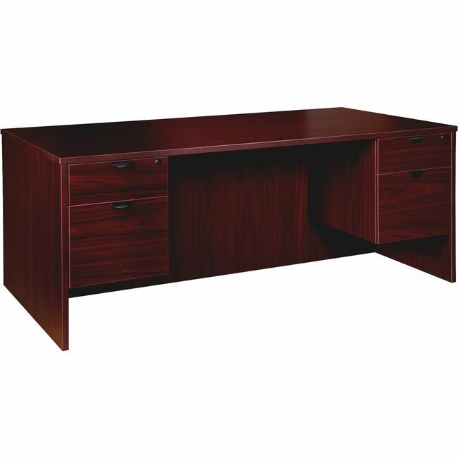 Lorell Desk Double 3/4 PED 36X72 My LLRPD3672QDPMY