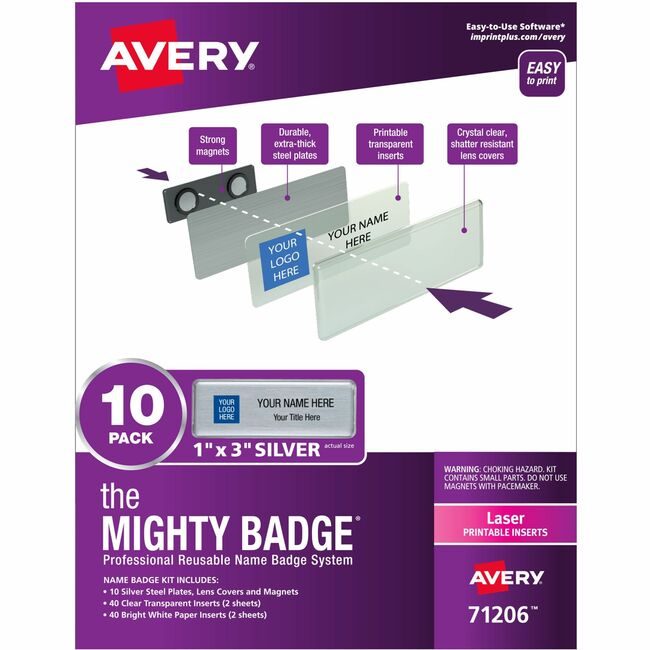 Avery Products Corporation Kit Badge Mgnt Lsr 10 Pack AVE71206