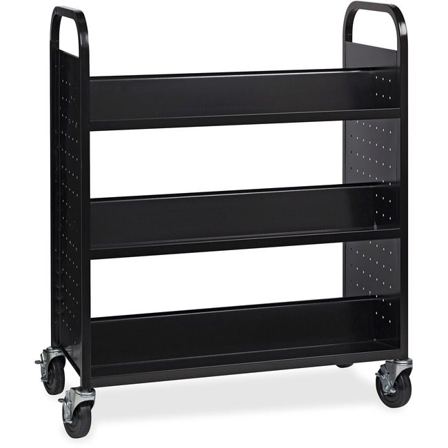 Lorell Bookcart Double-Sided Black LLR99931