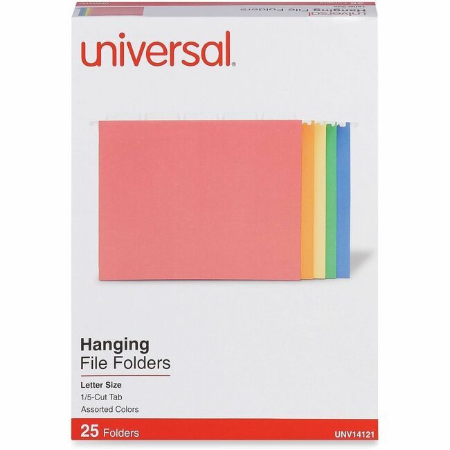 Universal Office Products Folder Hang Letter 25/BX Assorted UNV14121
