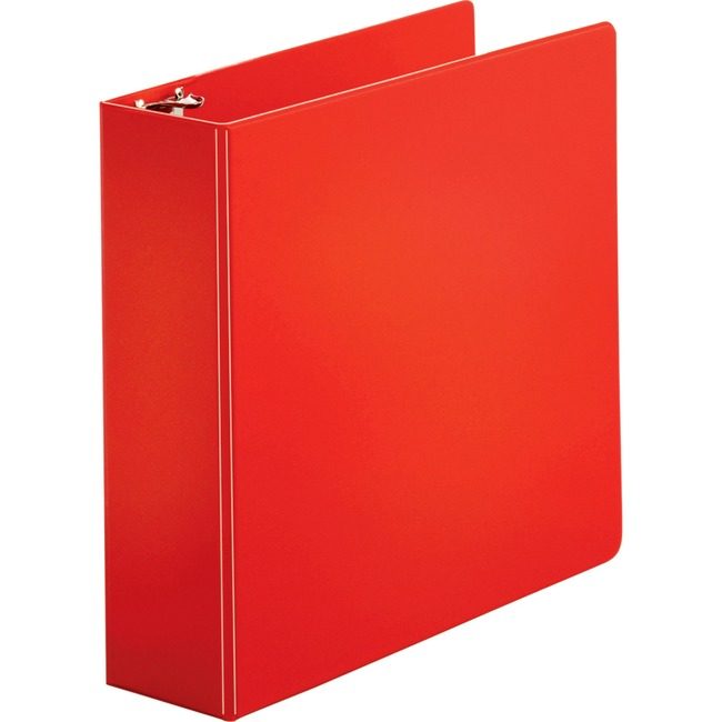 Business Source Binder Economy Rnd 3" Red BSN28770