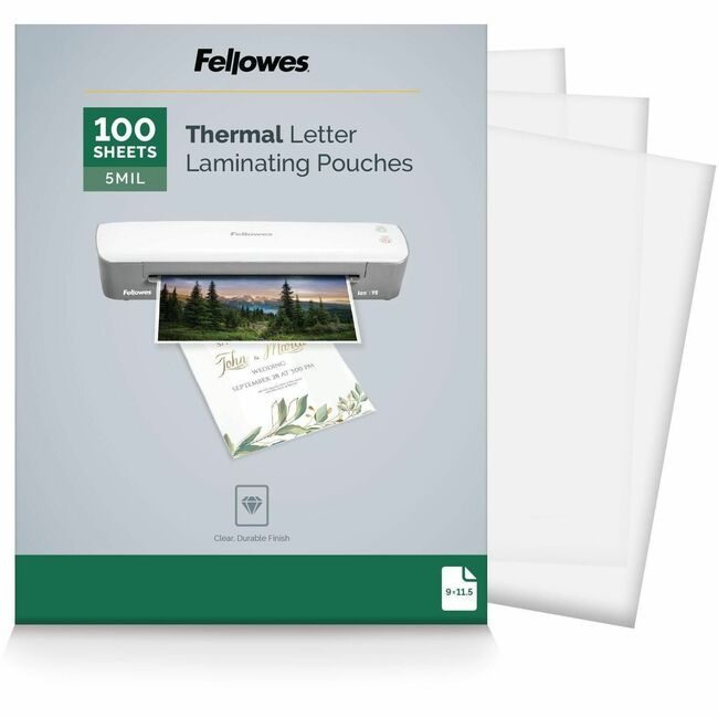 Fellowes Brands Pouch Lmntng Letter 5ML 100 Pack FEL5743501