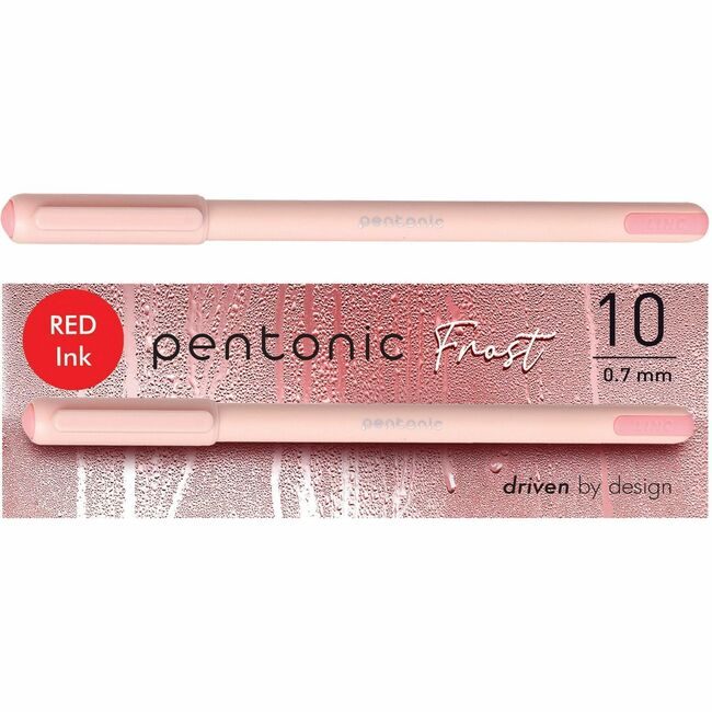 TOPS Products Pentonic Pen Frost 0.7MM Red 10/BX PNTPEN13087