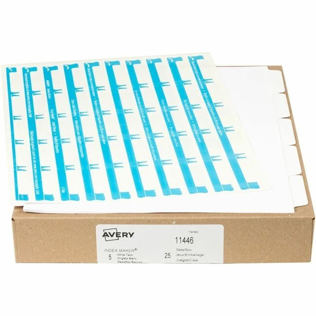 Avery Products Corporation Dividers Index Reg Tab 5TAB AVE11446