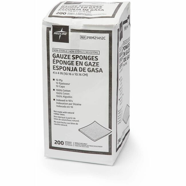 Medline Industries Gauze Sponge Ns 12-PLY 4X4 MIIPRM21412C