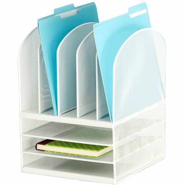 Safco Products Onyx Mesh Desk Organizer 3 Hor SAF3266WH