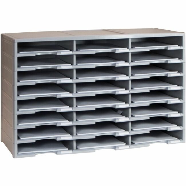 Storex Organizer Lit 24 CMP Gray STX61434U01C