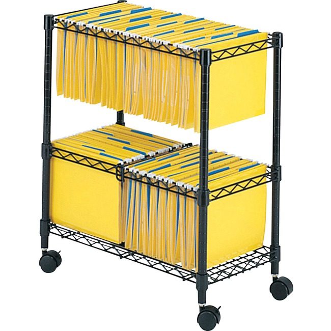 Safco Products Cart 2-TIER WIRE FILE Black SAF5278BL