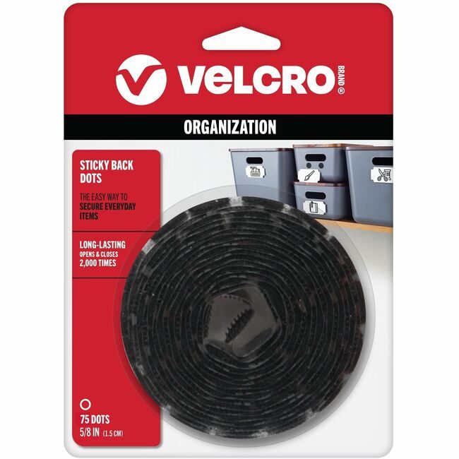 VELCRO Brand Velcro Companies Brand Coins Sticky Back 5/8" 50 Count VEK90089