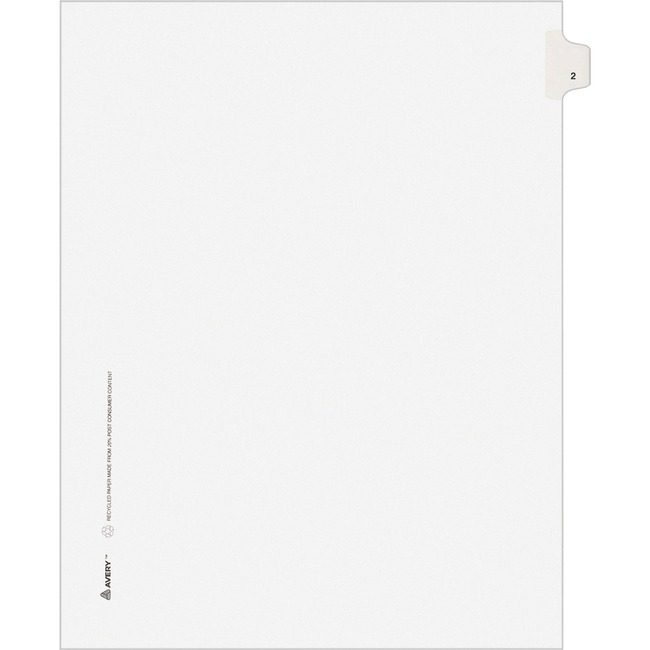 Avery Products Corporation Dividers Index Sidetab 2 AVE11912