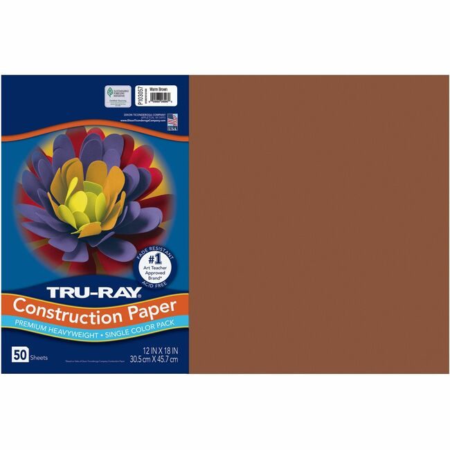 Pacon Corporation Paper Const 12X18 Brwn 50SH PAC103057