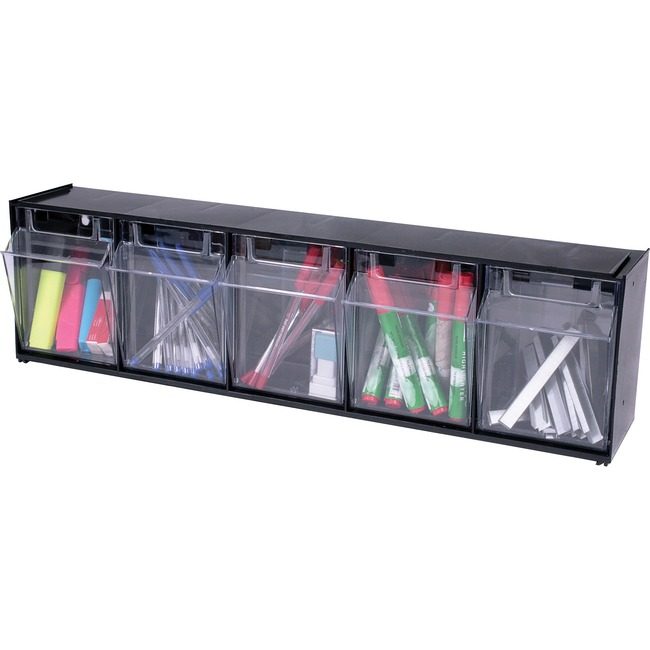 Deflecto Bin Storage 5UNIT Black DEF20504OP