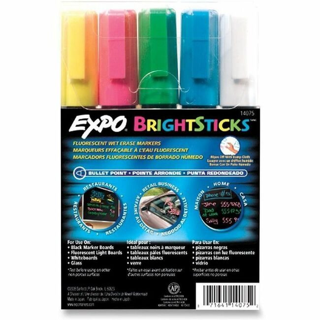 Sharpie / Expo / Prismacolor / Sanford Newell Brands / Sanford Sharpie / Expo / Prismacolor / Marker Brightstick Assorted 5 Pack SAN14075