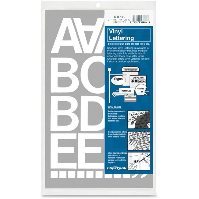 Chartpak Letter Numbers Vnyl 2"WE CHA01056