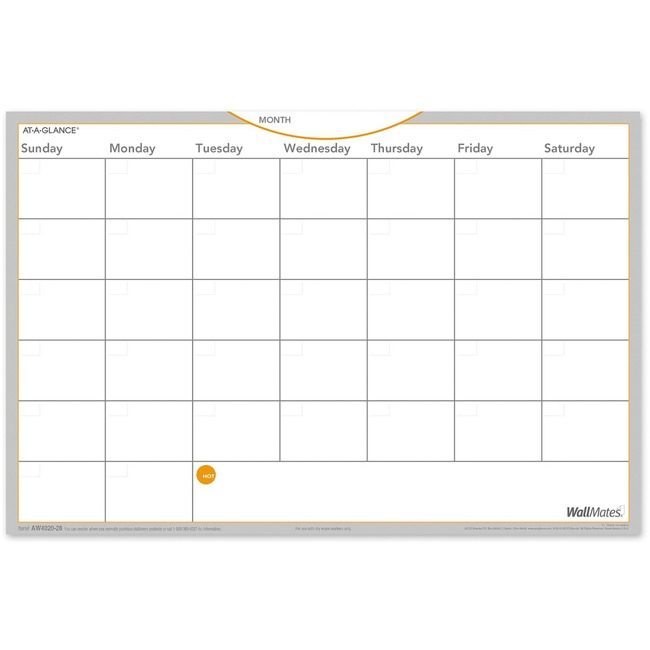 ACCO Brands AT-A-GLANCE Surface Dryers Month 12X18 AAGAW402028