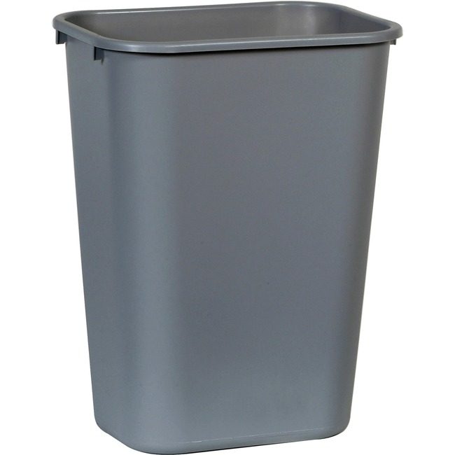 Rubbermaid Commercial Products Wastebasket Rect Large Gray RCP295700GYCT