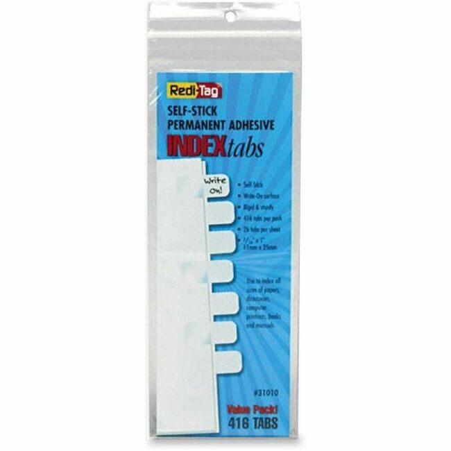 Redi-Tag Tab Index Write-On 416 Count RTG31010
