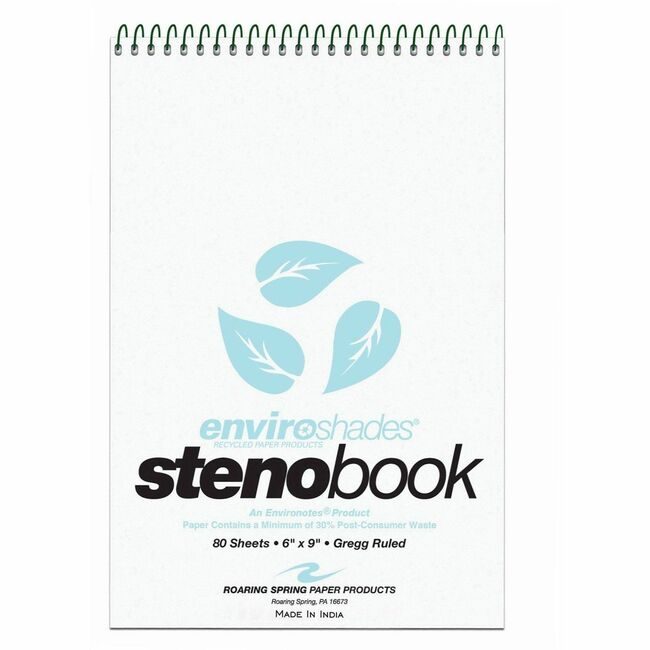 Roaring Spring Paper Products Notebook Steno 6X9 Be ROA12284CT