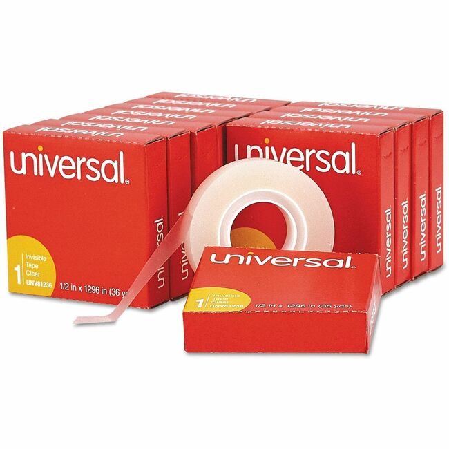 Universal Office Products Tape Write-On 1/2X36YD 12 UNV81236VP