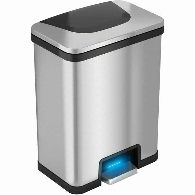 HLS Commercial Trashcan Step Power Steel HLCHLS13SB