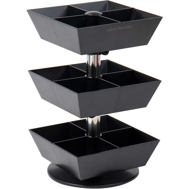 Mind Reader Products Organizer 3TIER Tea Bag Black EMSTEASWIV3T